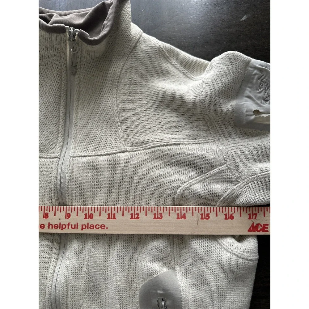 Women's Arcteryx Polartec Full Zip Covert Fleece Jacket Beige Olive Size Small